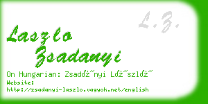 laszlo zsadanyi business card